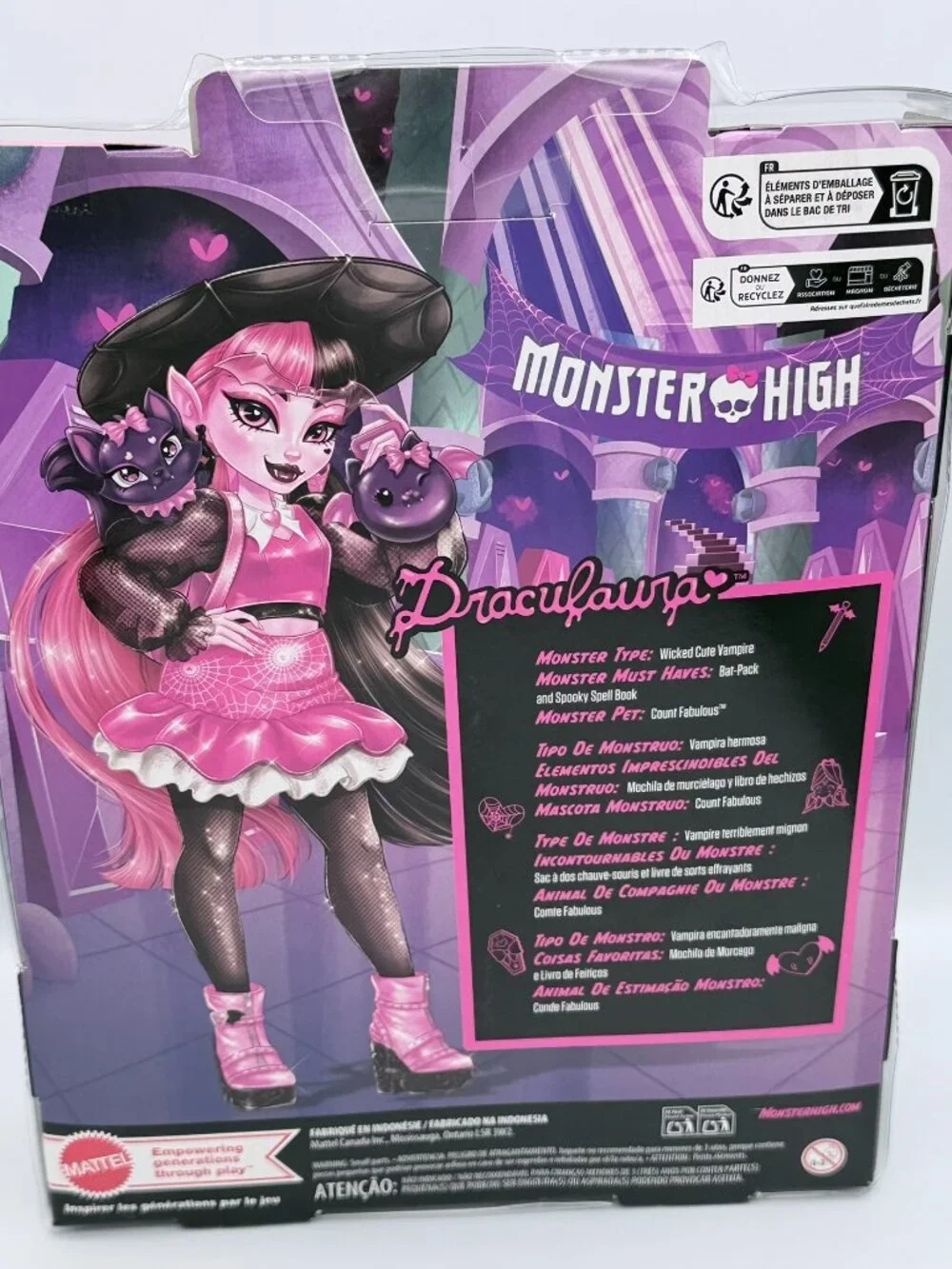 Monster High Draculaura G3 Doll Count Fabulous HRP64 NWT
